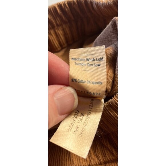 Marine Layer Camel Brown Corduroy Elastic Waistband Pants Size S Womens Casual - Picture 6 of 12